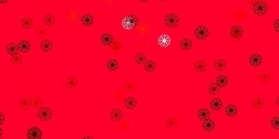 Light Red vector natural artwork with flowers.