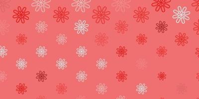 Light Red vector natural backdrop with flowers.