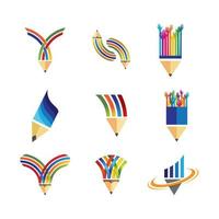 Pencil logo images vector