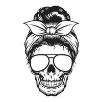 Skull Mom Head design. Halloween. skull head vector