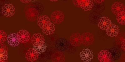 Light Red, Yellow vector natural layout with flowers.