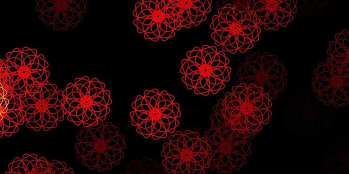 Dark Red, Yellow vector background with random forms.