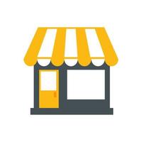 store facade structure isolated icon vector