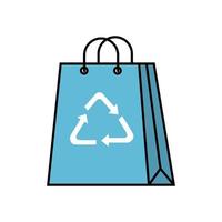 bag paper with arrows symbol ecology icon vector