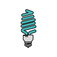 saving bulb ecology icon isolated vector