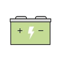 rechargeable battery with plug ecology icon vector