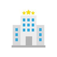 Diseño de vector de icono de edificio de hotel aislado