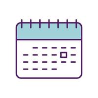 Diseño de vector de icono de calendario aislado