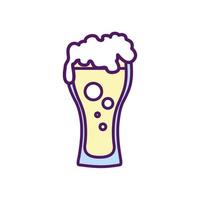 Isolated glass of beer vector design