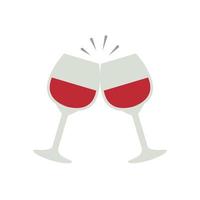 cups glass with wine isolated icon vector