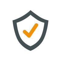 shield with check symbol isolated icon vector