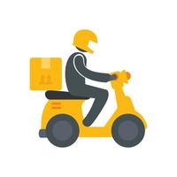 delivery courier in scooter motorcycle vector