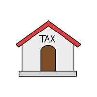 Isolated tax house vector design