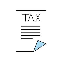 Isolated tax document vector design