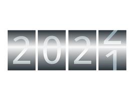 New Year Counter 2021 2022 vector gray