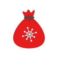 bag of santa claus isolated icon
