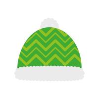 sombrero de navidad, accesorio, icono, aislado vector