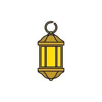 lantern light hanging isolated icon vector