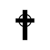 cross catholic religious isolated icon vector