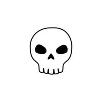 cráneo muerto halloween icono aislado vector