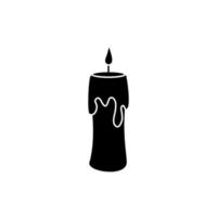 halloween candle decoration isolated icon vector