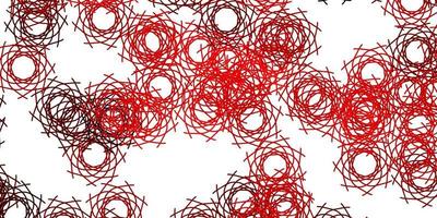 Light Red vector texture with memphis shapes.