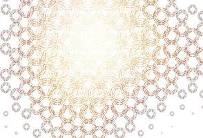 Light red, yellow vector background with bubbles.