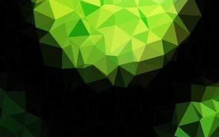 Light Green vector shining triangular template.