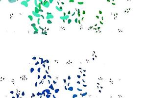 Light Blue, Green vector template with memphis shapes.
