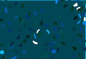Light Blue, Green vector pattern with chaotic shapes.