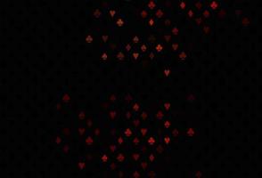 Dark red vector texture with playing cards.