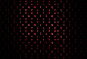 Dark red vector pattern with ABC symbols.