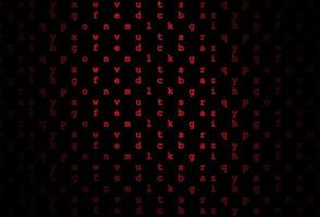 Dark red vector pattern with ABC symbols.