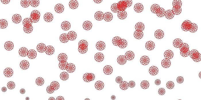 telón de fondo de vector rojo claro con formas caóticas.