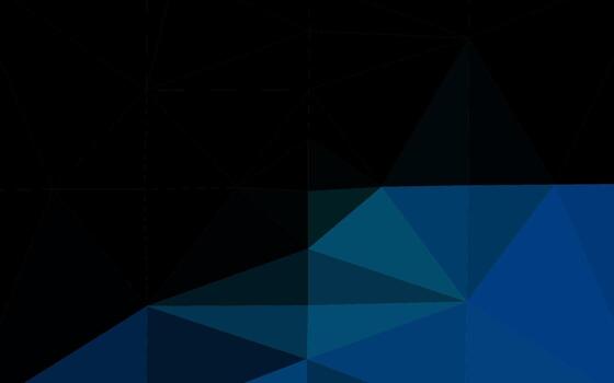 Dark BLUE vector shining triangular pattern.