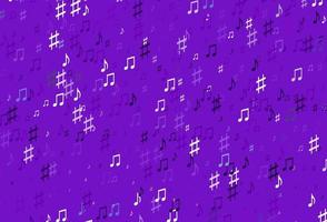 Light Purple vector backdrop with music notes.