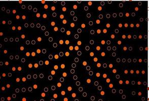 Dark Orange vector texture with disks.