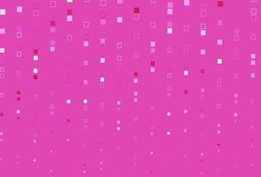 patrón de vector rosa claro con cristales, rectángulos.