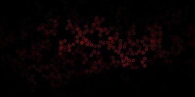 Dark Red vector background with occult symbols.