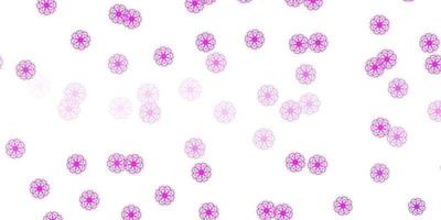 Light Purple, Pink vector natural artwork with flowers.