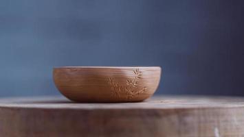 Handmade Clay Bowl Of Yixing Clay On Hand-Painted photo