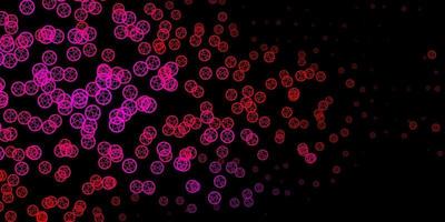 Dark Purple, Pink vector pattern with magic elements.