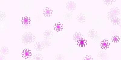 Light Purple vector natural backdrop with flowers.