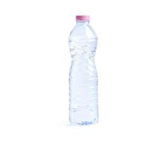 Plastic water bottle isolated on white background with clipping path. photo