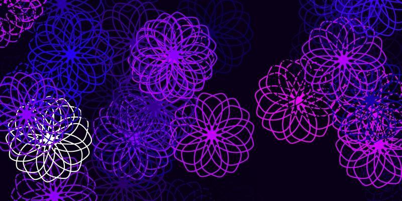 Light Purple vector background with bubbles.