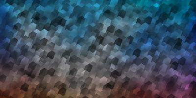 Light Blue, Green vector background with set of hexagons.