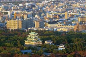 Nagoya castle and city skyline, Japan photo