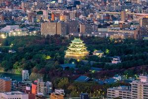 Nagoya castle and city skyline in Japan photo