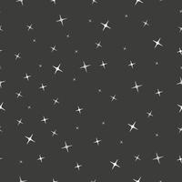 patrón sin fisuras de estrellas blancas sobre fondo oscuro vector