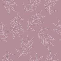 Seamless background with white hand-drawn branch vector